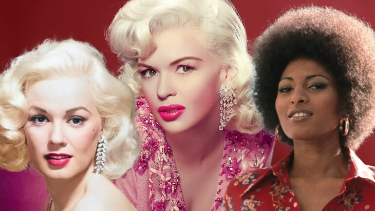 B Movie Queens Jayne Mansfield, Pam Grier, Mamie Van Doren collage