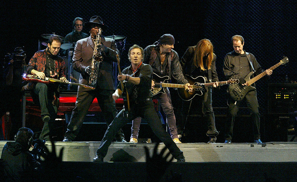 FLUSHING, NY - OCTOBER 4: Singer Bruce Springsteen and the E -Street Band perform their last show for the 2002-03 World Tour at Shea Stadium October 4, 2003 in Flushing, New York