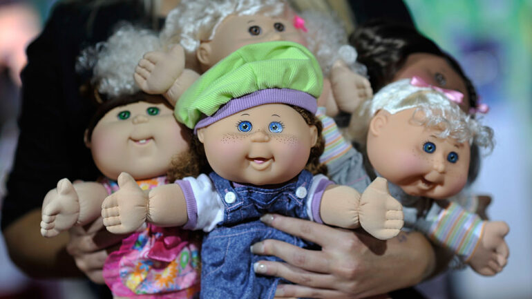LONDON, ENGLAND - OCTOBER 31: Cabbage Patch Kids at the launch of Dream Toys 2012 at St Mary's Church on October 31, 2012 in London, England