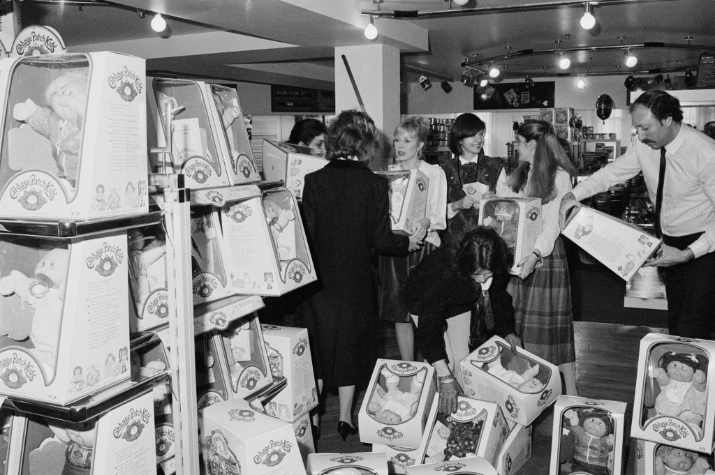 Cabbage Patch Kids sold at Harrods, Knightsbridge, London, UK, 2nd December 1983