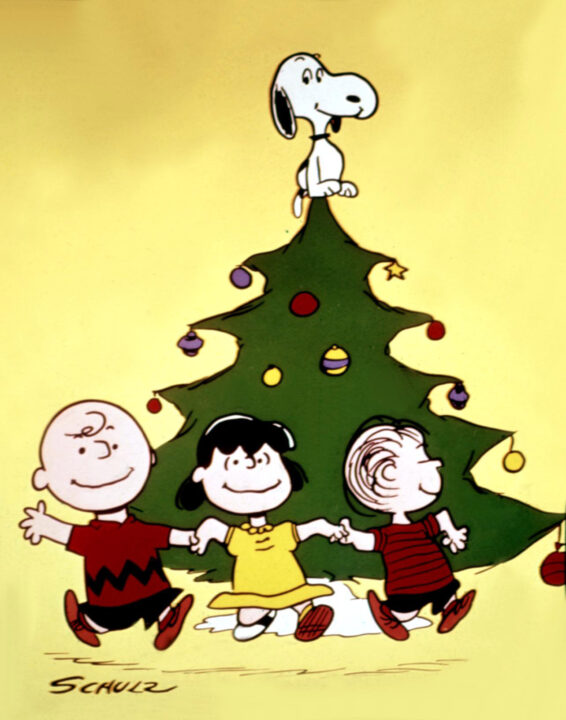 CHARLIE BROWN CHRISTMAS, Charlie Brown, Lucy, Snoopy, Linus, 1965, dancing around the Christmas tree