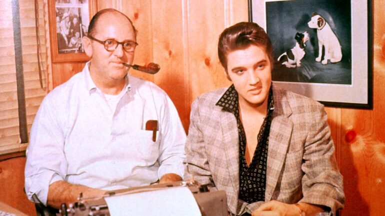 UNITED STATES - JANUARY 01: (AUSTRALIA OUT) USA Photo of Colonel Tom PARKER and Elvis PRESLEY, with manager Colonel Tom Parker - posed, c.1956/1967