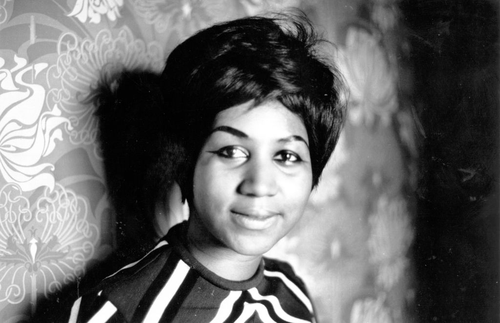 American soul singer Aretha Franklin, a star on the Atlantic record label