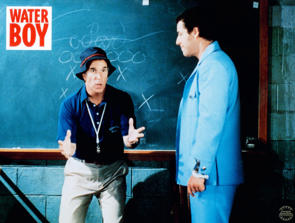 THE WATERBOY, from left: Henry Winkler, Adam Sandler, 1998