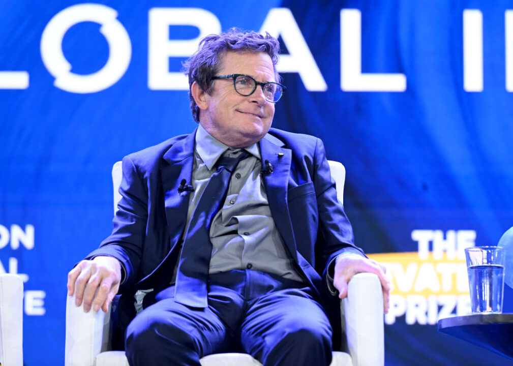 NEW YORK, NEW YORK - SEPTEMBER 19: Michael J. Fox speaks onstage during the Clinton Global Initiative September 2023 Meeting at New York Hilton Midtown on September 19, 2023 in New York City