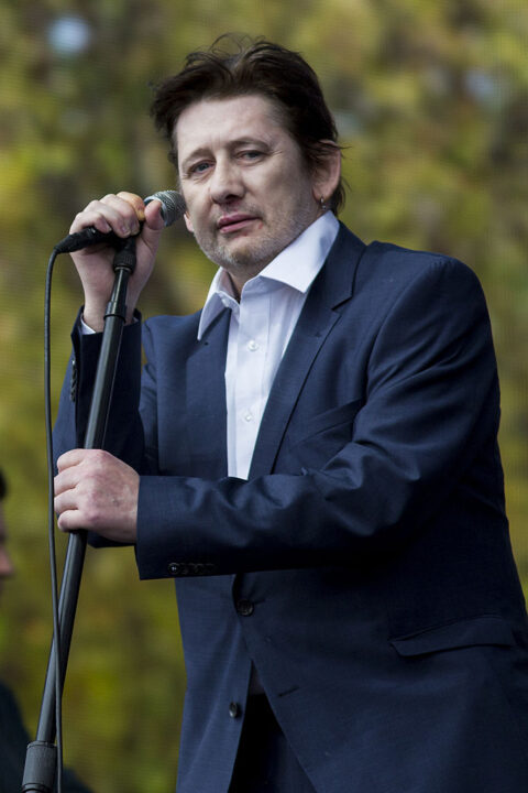 LONDON, ENGLAND - JULY 05: Shane MacGowan of The Pogues performs on stage at British Summer Time Festival&gt;&gt; at Hyde Park on July 5, 2014 in London, United Kingdom