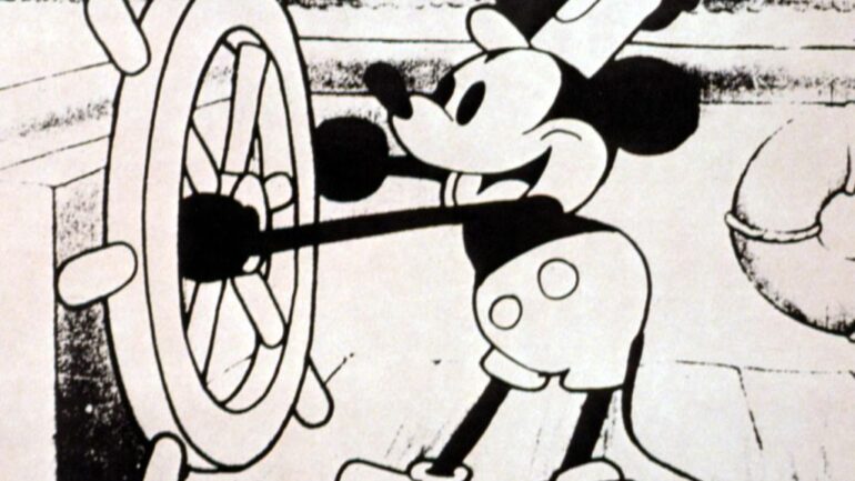 Steamboat Willie, lobbycard, Mickey Mouse, 1928