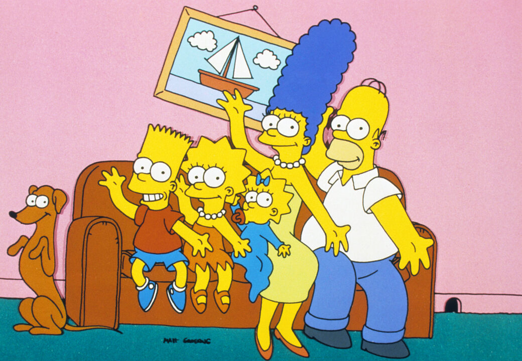 THE SIMPSONS, Santa's Little Helper, Bart Simpson, Lisa Simpson, Maggie Simpson, Marge Simpson, Homer Simpson, 1989-