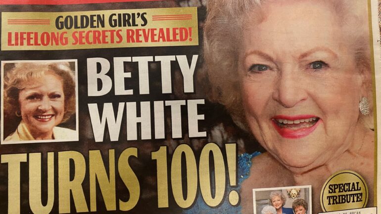 Betty White National Examiner wrong headline stating she turns 100