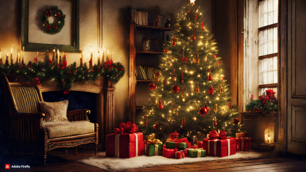 Christmas tree with gifts