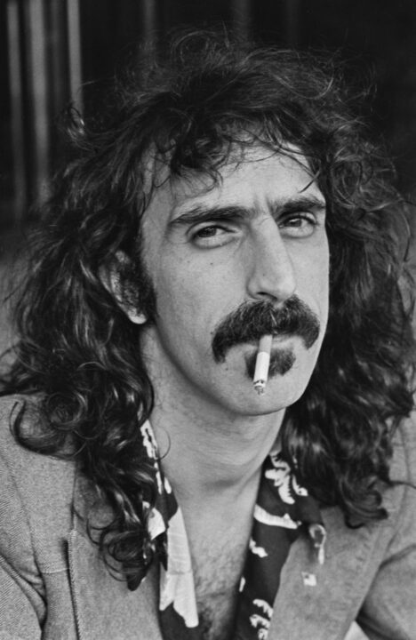 American singer and musician Frank Zappa (1940 - 1993) during a press conference at the Royal Garden Hotel in London, UK, 5th September 1974