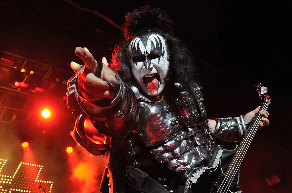 Gene Simmons of US rock group Kiss