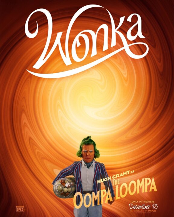 WONKA, US character poster, Hugh Grant, 2023