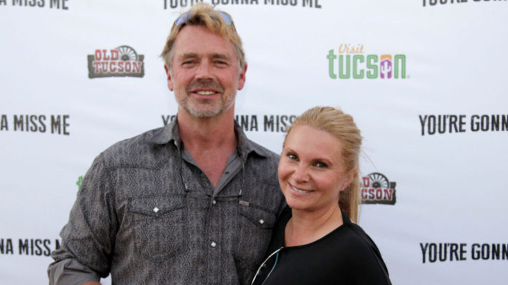 John Schneider and Alicia Allain attend 