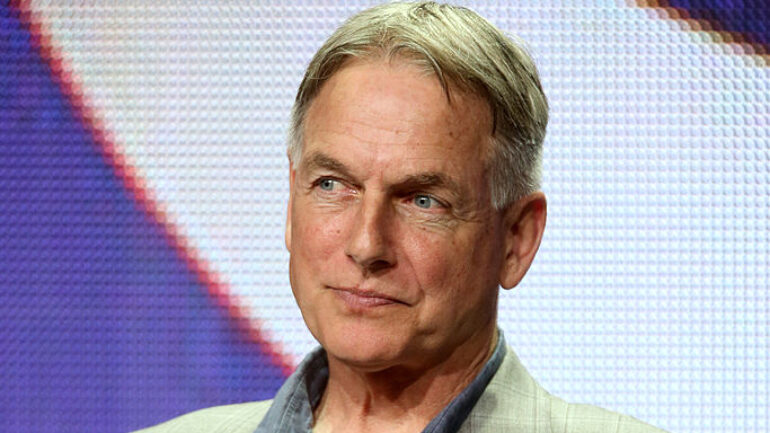 Actor/producer Mark Harmon speaks onstage at the 