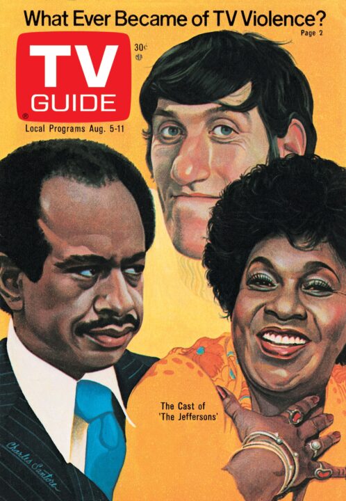 THE JEFFERSONS, from left: Sherman Hemsley, Paul Benedict, Isabel Sanford, TV GUIDE cover, August 5-11, 1978. 