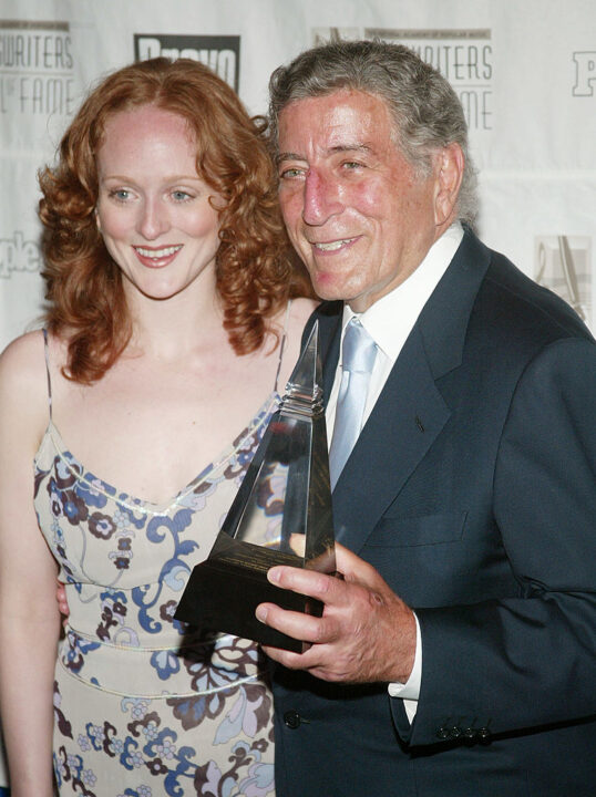 Towering Performance Award recipient singer Tony Bennett and daughter Antonia attend the Annual Songwriters Hall of Fame Awards ceremony and dinner at the Marriott Marquis June 12, 2003 in New York City