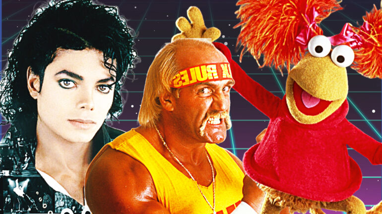 Michael Jackson, Hulk Hogan and Fraggle rock collage