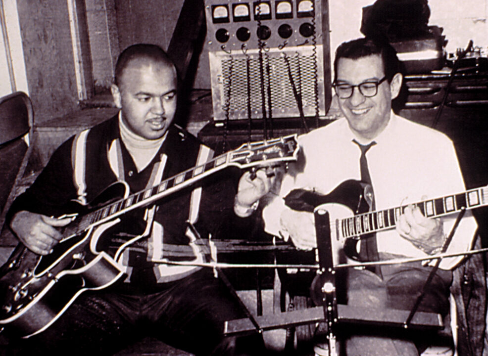 STANDING IN THE SHADOWS OF MOTOWN, Robert White, Joe Messina in the recording studio in the 1960s, 2002