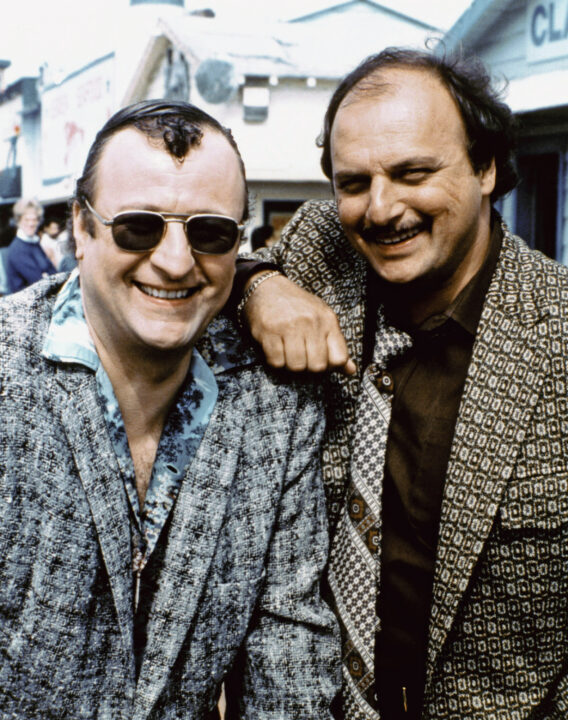 BEVERLY HILLS BUNTZ, (from left): Peter Jurasik, Dennis Franz, 1987-88. 