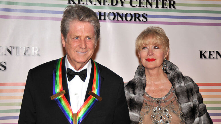 Musician Brian Wilson, honoree, and wife Melinda arriving at The 30th Kennedy Center Honors on December 2, 2007, in Washington, DC. The 2007 honorees are pianist Leon Fleisher, actor Steve Martin, singer Diana Ross, director Martin Scorsese and musician Brian Wilson