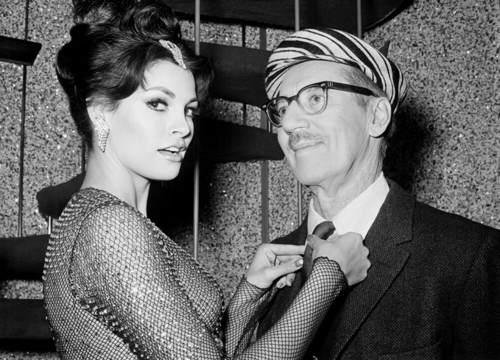 THE HOLLYWOOD PALACE, from left, Raquel Welch, Groucho Marx, episode aired September 26, 1967