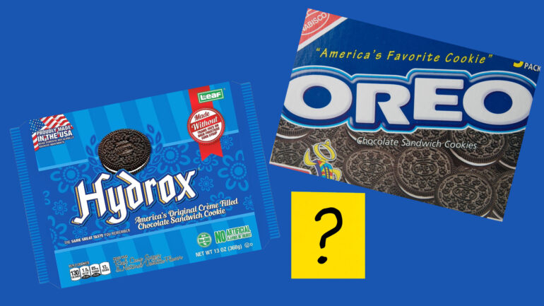 Hydrox vs Oreo cookies