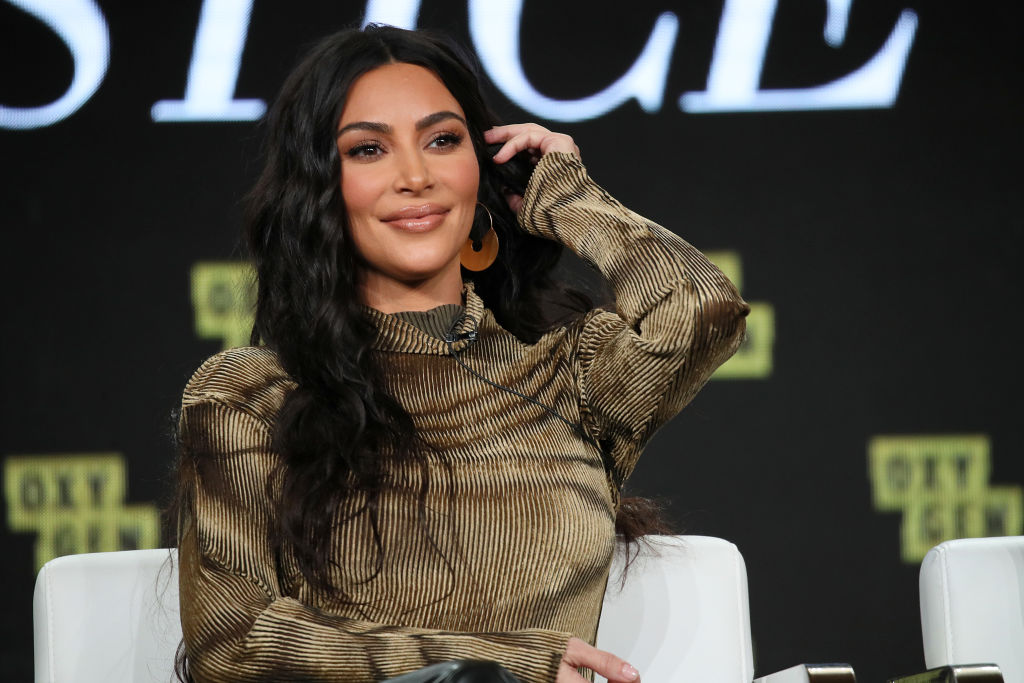 Kim Kardashian West of 'The Justice Project' speaks onstage during the 2020 Winter TCA Tour Day 12 at The Langham Huntington, Pasadena on January 18, 2020 in Pasadena, California