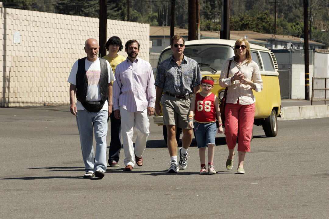 LITTLE MISS SUNSHINE, Alan Arkin, Paul Dano, Steve Carell, Greg Kinnear, Abigail Breslin, Toni Collette, 2006.