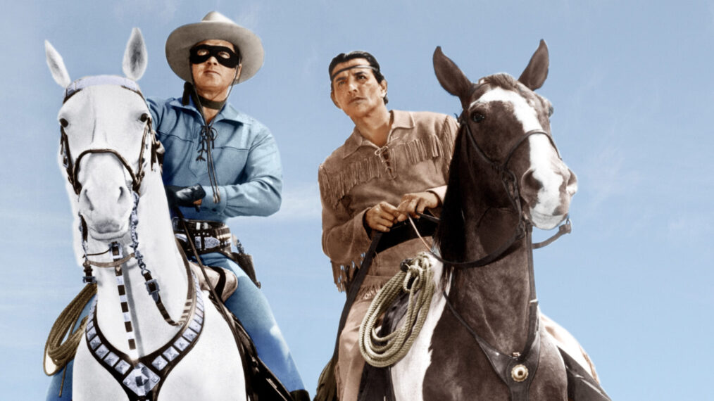 The Lone Ranger from left: Clayton Moore, Jay Silverheels, 1949-57