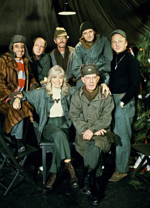 M*A*S*H Jamie Farr, David Ogden Stiers, Mike Farrell, Alan Alda, William Christopher, front from left: Loretta Swit, Harry Morgan in 'Goodbye, Farewell, and Amen' (Season 11, Episode 16, aired February 28, 1983), 1972-78