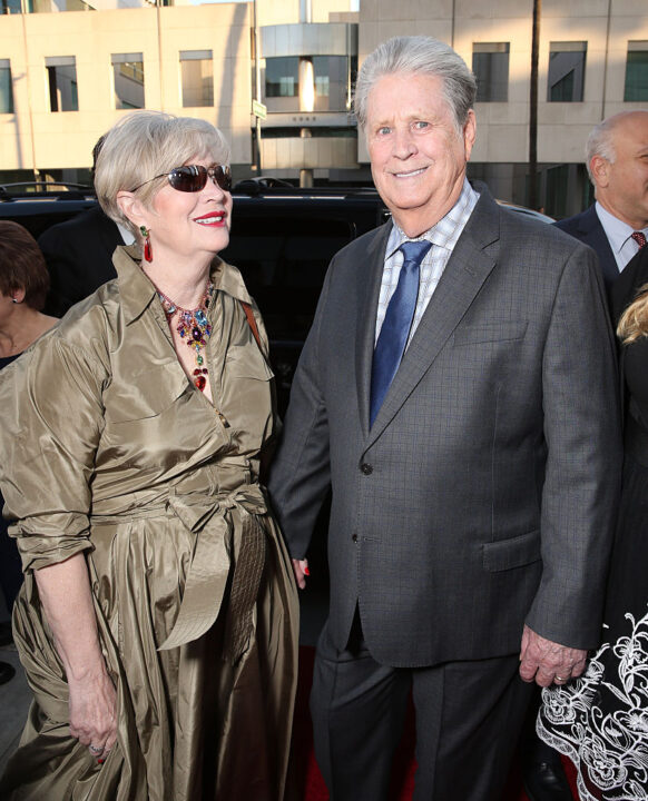 Melinda Ledbetter and Brian Wilson attend the Roadside Attractions' Premiere Of "Love & Mercy" at the Samuel Goldwyn Theater on June 2, 2015 in Beverly Hills, California