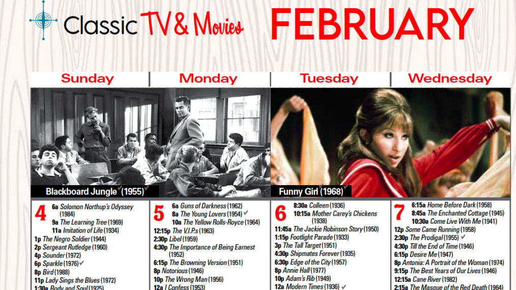 Free! Printable Turner Classic Movies February 2024 Schedule – 31 Days of Oscar