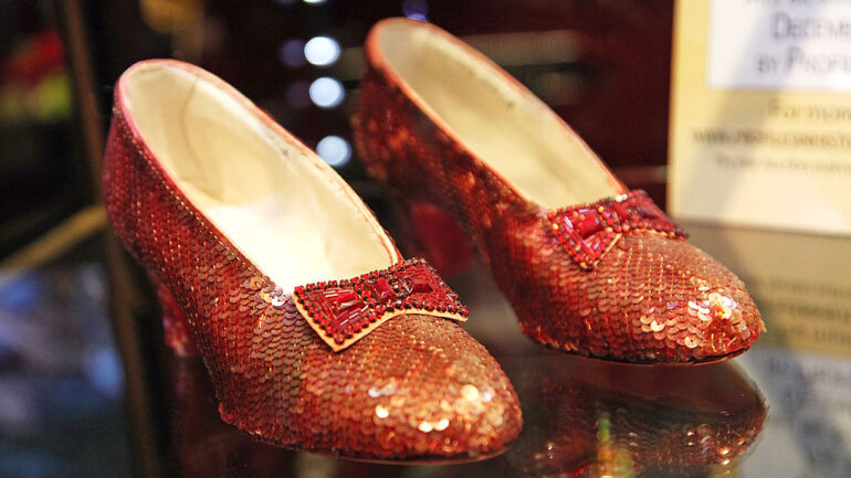 Iconic ruby slippers from