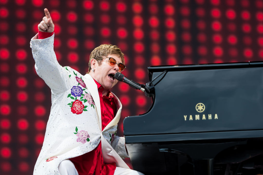 Elton John performs live at Twickenham Stoop on June 3, 2017 in London, England