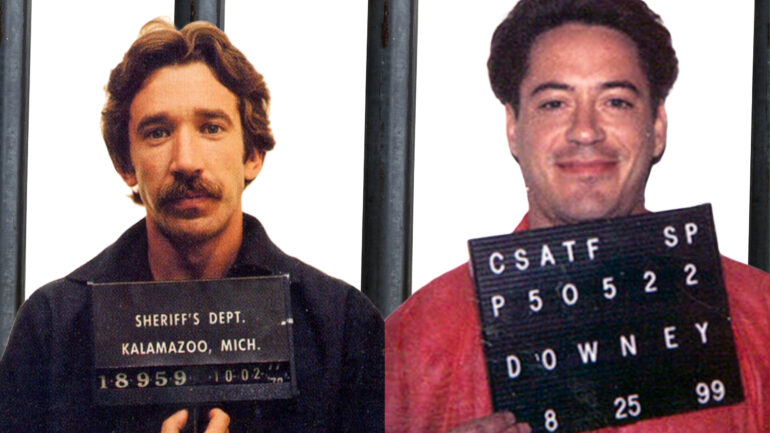 Tim Allen Robert Downey Jr. mug shots