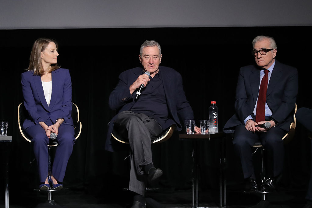 Jodie Foster, Robert De Niro and Martin Scorsese attend the "Taxi Driver" 40th anniversary screening during the 2016 Tribeca Film Festival at Beacon Theatre on April 21, 2016 in New York City