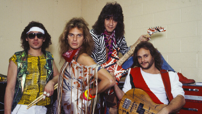 At the backstage of Van Halen on their 1984 tour in support of their sixth studio abum 1984, The Omuni, Atlanta, GA, US, 23rd February 1984. (Photo by David Tan/Shinko Music/Getty Images)