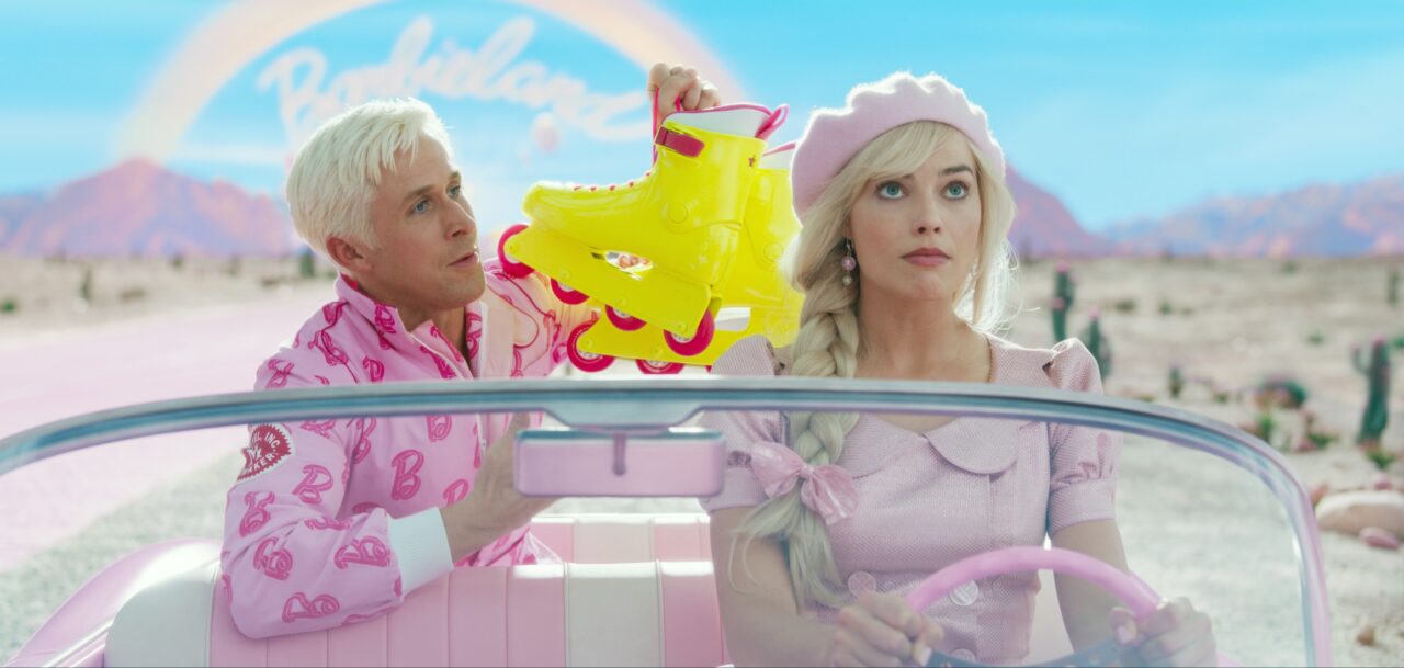 Ryan Gosling as Ken, Margot Robbie as Barbie, 2023