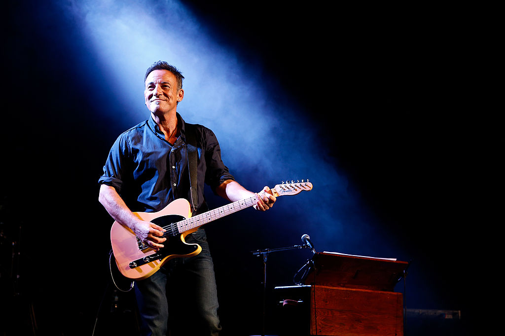 Bruce Springsteen performs at the 7th annual "Stand Up For Heroes" event at Madison Square Garden on November 6, 2013 in New York City