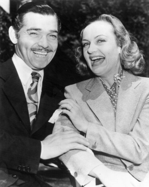 10th February 1939: US film actors Clark Gable(1901 - 1960) and Carole Lombard after their elopement. 