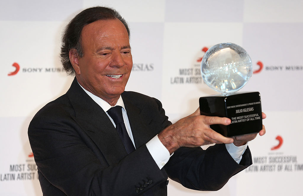 Singer Julio Iglesias attends a photocall where he is honoured by Sony Music as the most successful Latin artist of all time at The Dorchester on May 12, 2014 in London, England