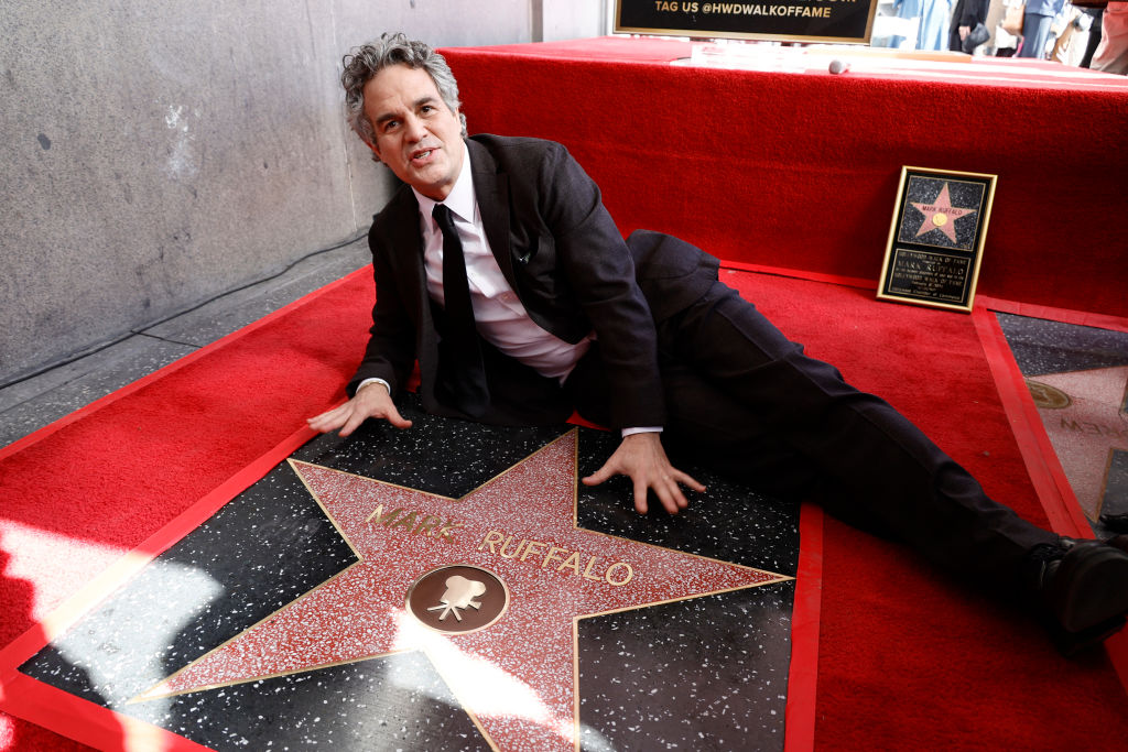 Actor Mark Ruffalo is honored with a star on The Hollywood Walk of Fame on February 08, 2024 in Hollywood, California