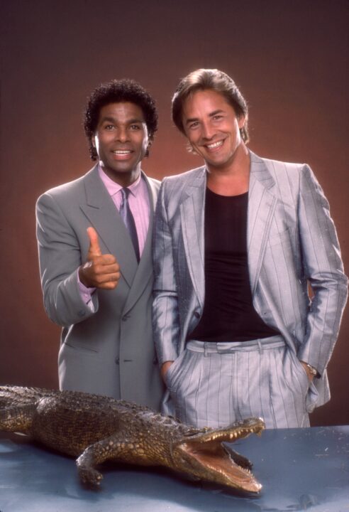 MIAMI VICE, from left: Philip Michael Thomas, Don Johnson (1984), 1984-1989. 