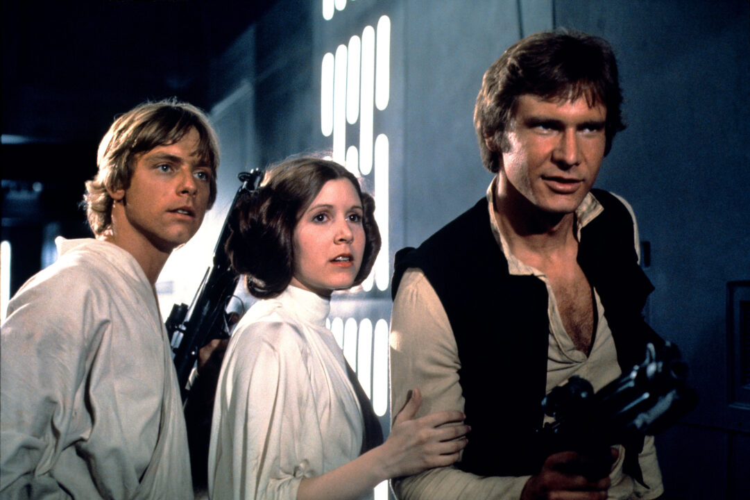 Star Wars Episode IV A New Hope Mark Hamill, Carrie Fisher, Harrison Ford, 1977