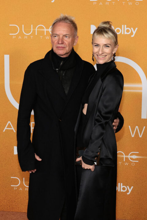 Sting and Mickey Sumner attend the "Dune: Part Two" premiere at Lincoln Center on February 25, 2024 in New York City
