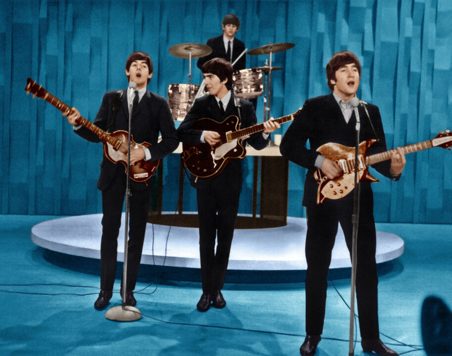The Ed Sullivan Show The Beatles (from left: Paul McCartney, Ringo Starr, George Harrison, John Lennon) in dress rehearsal, (Seaseon 17, ep. 1719, aired Feb. 9, 1964), 1948-71
