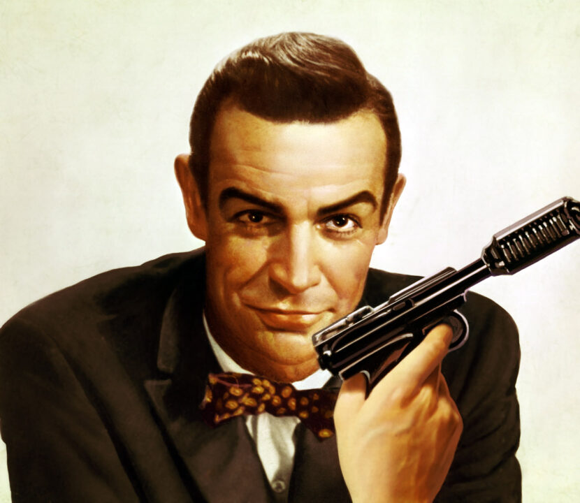 DR. NO, Sean Connery, 1962, gun, James Bond