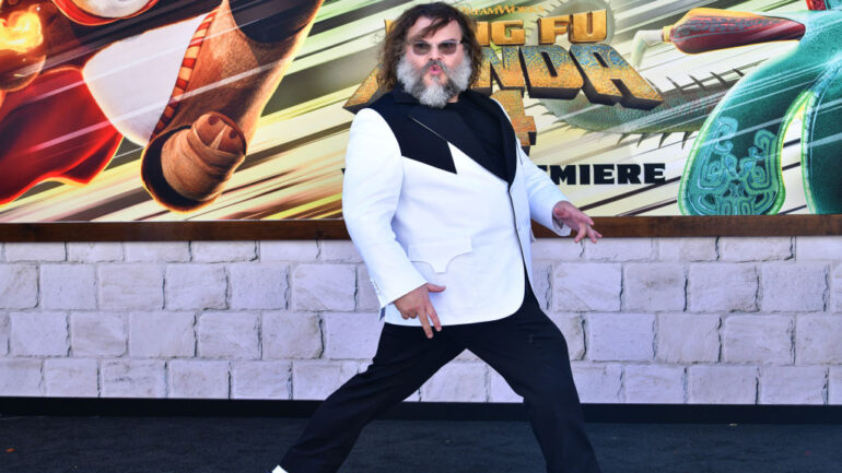 LOS ANGELES, CALIFORNIA - MARCH 03: Jack Black attends the Los Angeles Premiere of Universal Pictures'