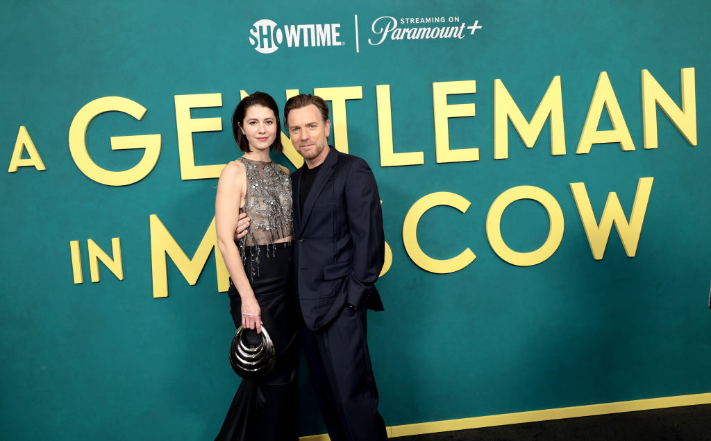 NEW YORK, NEW YORK - MARCH 12: Mary Elizabeth Winstead and Ewan McGregor attend the "A Gentleman In Moscow" New York Premiere at Museum of Modern Art on March 12, 2024 in New York City. 